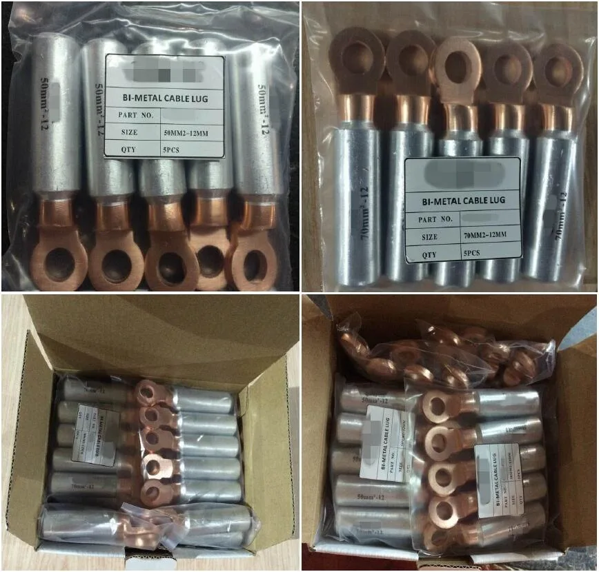 German Standard Aluminum Copper Cu/Al Bimetallic Cable Terminal Lugs with IEC